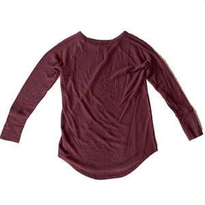 Plum Thermal with Button Sleeves Small